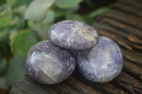 Polished Mini Purple Lepidolite Palm Stones  x 20 From Madagascar - Toprock Gemstones and Minerals 