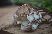 Polished Mixed Copper Wire Wrapped Jewellery Pendants x 6 From Southern Africa - Toprock Gemstones and Minerals 