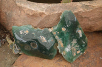 Polished  One Side Polished Emerald Mtorolite Plates  x 6 From Zimbabwe