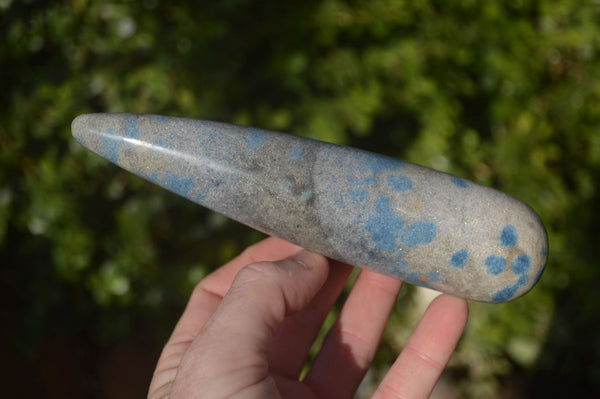 Polished Blue Spotted Spinel Quartz Massage Wands x 4 From Madagascar