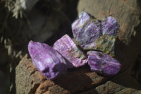 Natural Small Purple Stichtite & Green Serpentine Cobbed Pieces  - Sold per 2 kg (400-600 pieces) - From Barberton, South Africa - TopRock