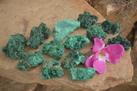 Natural Silky Malachite Specimens  x 14 From Kasompe, Congo - TopRock