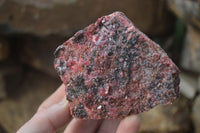 Natural Rough Red Rhodonite Specimens x 6 From Zimbabwe