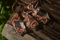 Polished Clear Quartz Copper Wire Wrapped Pendants  - Sold Per Piece -  From Madagascar - TopRock