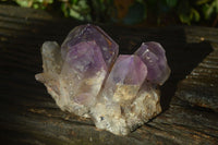 Natural Jacaranda Amethyst Clusters x 2 From Zambia