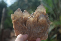 Natural Cascading White Phantom Smokey Quartz Clusters  x 3 From Luena, Congo - TopRock