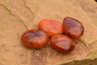 Polished Small Carnelian Palm Stones / Gallets - sold per kg - From Madagascar - TopRock