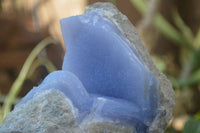 Natural Blue Lace Agate Geode Specimens  x 3 From Malawi - Toprock Gemstones and Minerals 