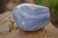 Polished Blue Lace Agate Standing Free Forms  x 3 From Nsanje, Malawi - Toprock Gemstones and Minerals 