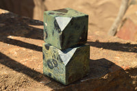 Polished Stromatolite / Kambamba Jasper Cubes (Corners Cut To Stand) x 4 From Mahajanga, Madagascar - TopRock