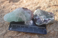 Natural Rough Watermelon Fluorite Cobbed Specimens  x 24 From Uis, Namibia