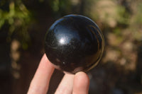 Polished Schorl Black Tourmaline Spheres x 4 From Madagascar