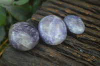 Polished Mini Purple Lepidolite Palm Stones  x 20 From Madagascar - Toprock Gemstones and Minerals 