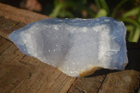 Natural Blue Lace Agate Geode Specimens  x 3 From Malawi - Toprock Gemstones and Minerals 