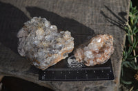 Natural Clear Hematoid Quartz With Goethite Inclusions x 13 From Zambia