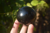 Polished Schorl Black Tourmaline Spheres x 4 From Madagascar