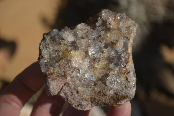 Natural Clear Hematoid Quartz With Goethite Inclusions x 13 From Zambia