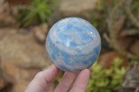 Polished Blue Spotted Spinel Quartz Spheres x 2 From Madagascar