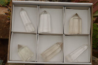 Polished Clear Quartz Crystal Points x 6 From Madagascar - TopRock