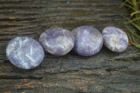 Polished Mini Purple Lepidolite Palm Stones  x 20 From Madagascar - Toprock Gemstones and Minerals 