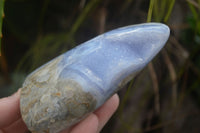 Polished Blue Lace Agate Standing Free Forms  x 3 From Nsanje, Malawi - Toprock Gemstones and Minerals 