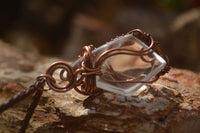 Polished Clear Quartz Copper Wire Wrapped Pendants  - Sold Per Piece -  From Madagascar - TopRock