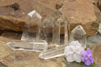 Polished Clear Quartz Crystal Points x 6 From Madagascar - TopRock