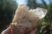 Natural Cascading White Phantom Smokey Quartz Clusters  x 3 From Luena, Congo - TopRock