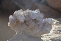 Natural Cascading Smokey Quartz Clusters x 2 From Luena, Congo