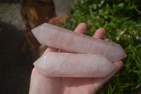 Polished Double Terminated Pink Rose Quartz Points  x 4 From Ambatondrazaka, Madagascar - TopRock