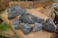 Natural Rare Rough Iolite Water Sapphire Specimens  x 6 From Madagascar - Toprock Gemstones and Minerals 