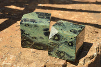 Polished Stromatolite / Kambamba Jasper Cubes (Corners Cut To Stand) x 4 From Mahajanga, Madagascar - TopRock