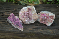 Natural Pink Salrose Cobaltion Dolomite Specimens  x 3 From Kakanda, Congo