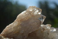 Natural Cascading White Phantom Smokey Quartz Clusters  x 3 From Luena, Congo - TopRock