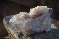 Natural Cascading Smokey Quartz Clusters x 2 From Luena, Congo