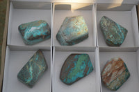 Polished Blue Shattuckite Free Forms  x 6 From Kaokoveld, Namibia - Toprock Gemstones and Minerals 