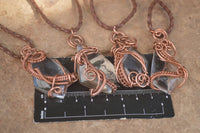 Polished Clear Quartz Copper Wire Wrapped Pendants  - Sold Per Piece -  From Madagascar - TopRock