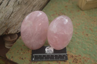 Polished Pink Rose Quartz Standing Free Forms x 2 From Ambatondrazaka, Madagascar - TopRock