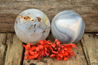 Polished Agate Spheres With Stunning Ring Patterns x 2 From Madagascar - TopRock