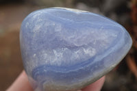 Polished Blue Lace Agate Standing Free Forms  x 3 From Nsanje, Malawi - Toprock Gemstones and Minerals 