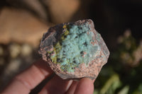 Natural Drusy Coated Chrysocolla On Dolomite Specimens x 4 From Congo