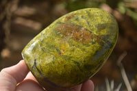 Polished Green Opal Standing Free Forms  x 4 From Madagascar - TopRock