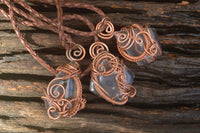 Polished Clear Quartz Copper Wire Wrapped Pendants  - Sold Per Piece -  From Madagascar - TopRock