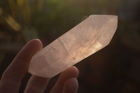 Polished Gemmy Double Terminated Rose Quartz Points x 4 From Ambatondrazaka, Madagascar