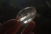 Polished Small Semi Optic Rock Crystal Galet / Palm Stones x 35 From Madagascar