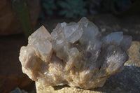 Natural Cascading Smokey Quartz Clusters x 2 From Luena, Congo