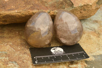 Polished Large Morion Smokey Quartz Eggs x 5 From Madagascar - TopRock