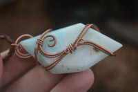 Polished Mixed Copper Wire Wrapped Jewellery Pendants x 6 From Southern Africa - Toprock Gemstones and Minerals 