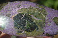 Polished Purple Stichtite & Serpentine Standing Free Forms  x 2 From Barberton, South Africa - Toprock Gemstones and Minerals 