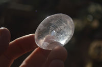 Polished Small Semi Optic Rock Crystal Galet / Palm Stones x 35 From Madagascar